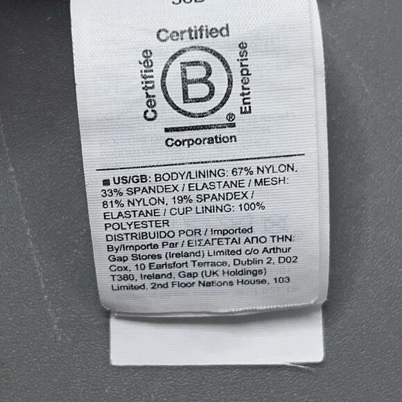 Athleta Advance Sports Bra B-G Women's 36B Oasis Blue Hook Back Racer Back - Picture 7 of 10